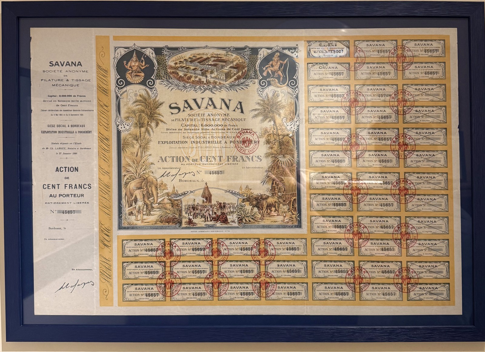 SAVANA — Filature de Pondichéry