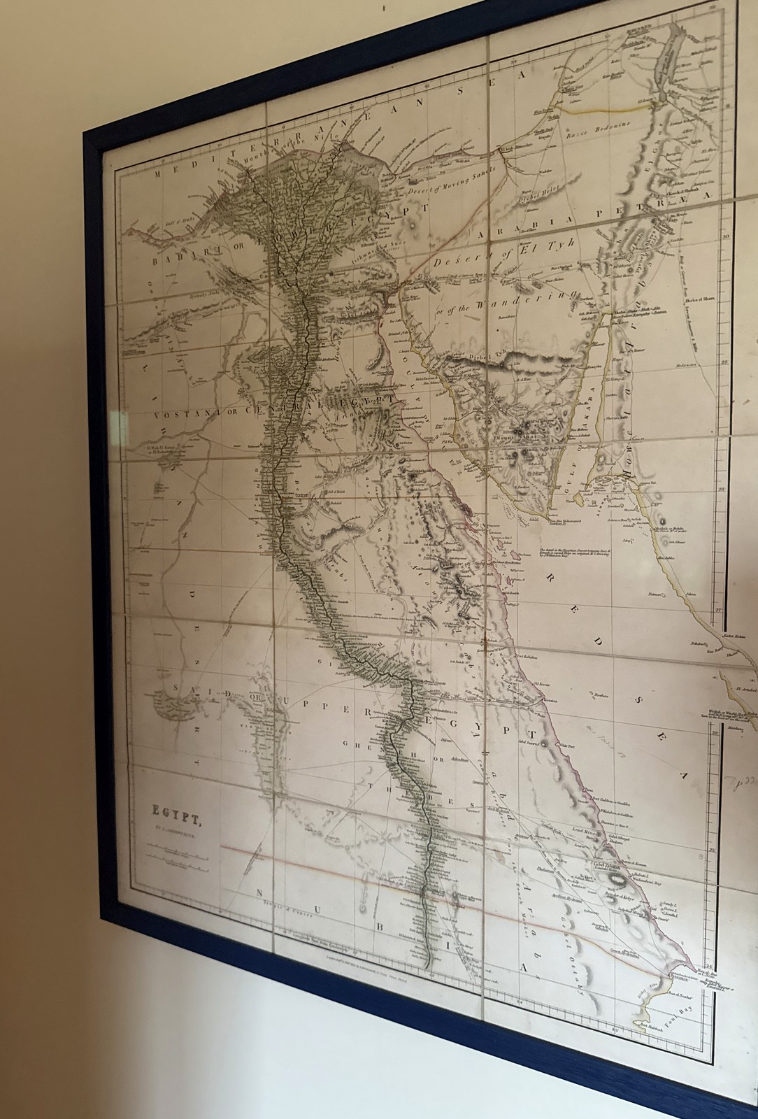Carte d'Égypte par J. Arrowsmith